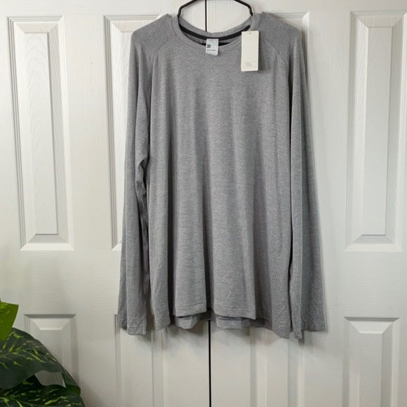 ALL IN MOTION Men's Light Grey Long Sleeve Running T-Shirt Size XXL - Picture 1 of 9